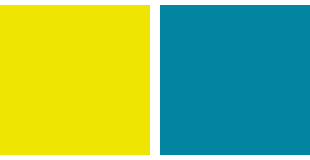青×黄色